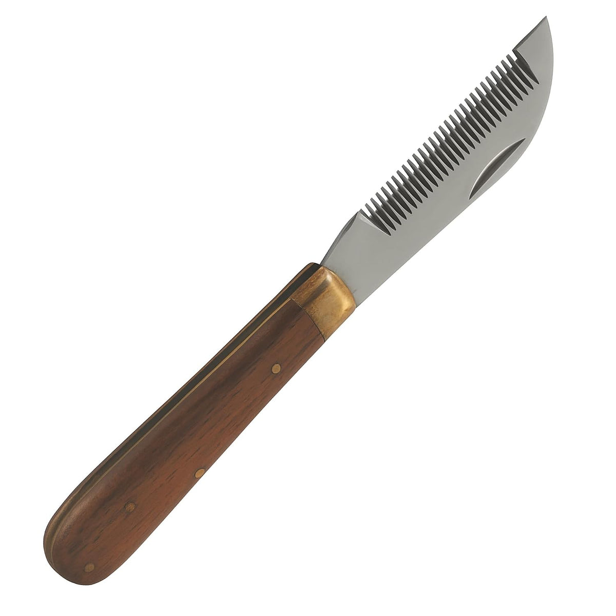 Mane & Tail Comb for Horses – Heavy-Duty, Ergonomic Design with Fold-Up Thinning Comb for Easy Carry & Wooden Handle