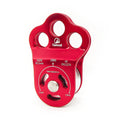 30KN Climbing Single Pulley Climbing Three Hole Hitch Pulley Climbing Bearing Pulley, Hauling Pulley for Rock
