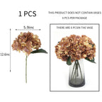 6Pcs Hydrangea Artificial Flowers Fall Flower,Autumn Yellow