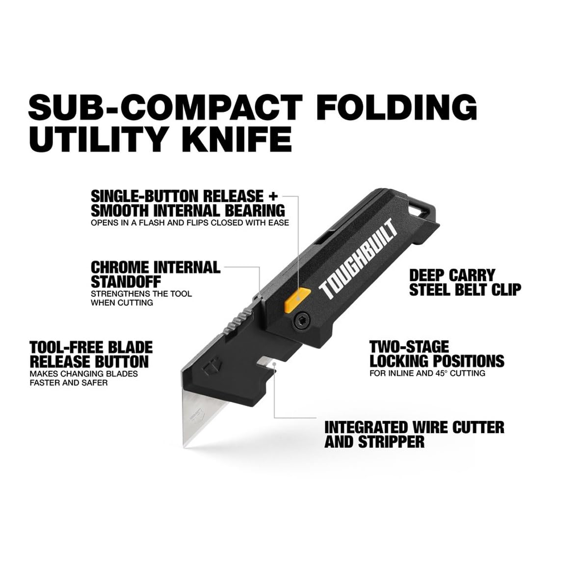 Sub-Compact Folding Utility Knife, EDC Knife, TB-H4-12-C