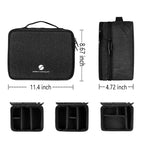 Travel Electronics Organizer, Waterproof Cable Organizer Bag for Electronic Accessories Double Layer Large Shockproof