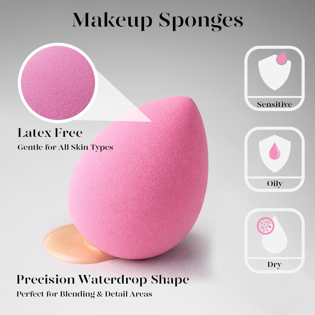 Makeup Brushes,Makeup Brush Set,13 Pcs with Portable PU Cosmetic Bag | Soft synthetic bristles,foundation brush for