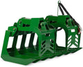 Grade 50 Standard Series Root Grapple Bucket Fits John Deere Hook and Pin, Dual Cylinder Hydraulic Design for