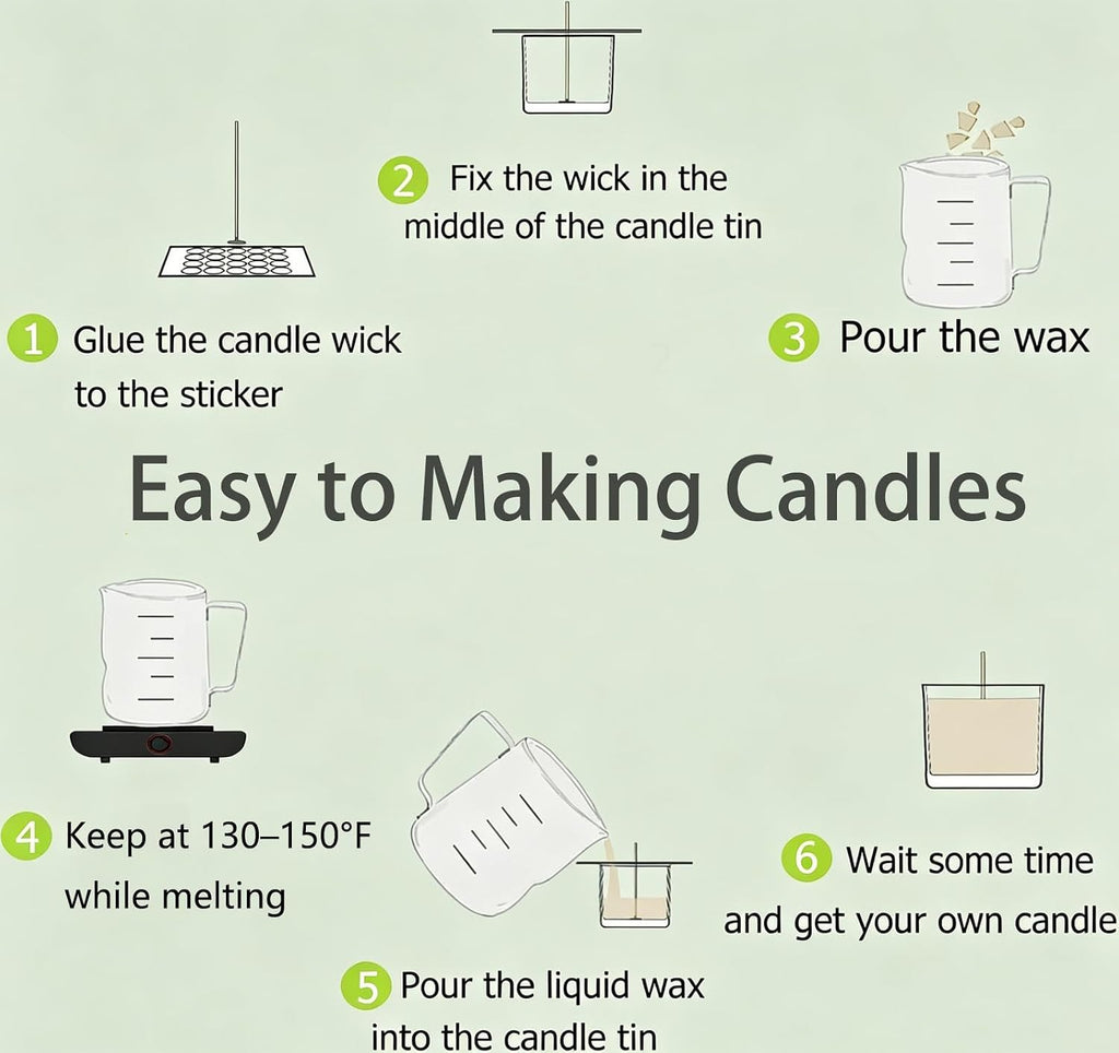 Natural Soy Wax for Candle Making, 5lb Organic Soy Wax Flakes | Natural Candle Making Supplies, No Harmless