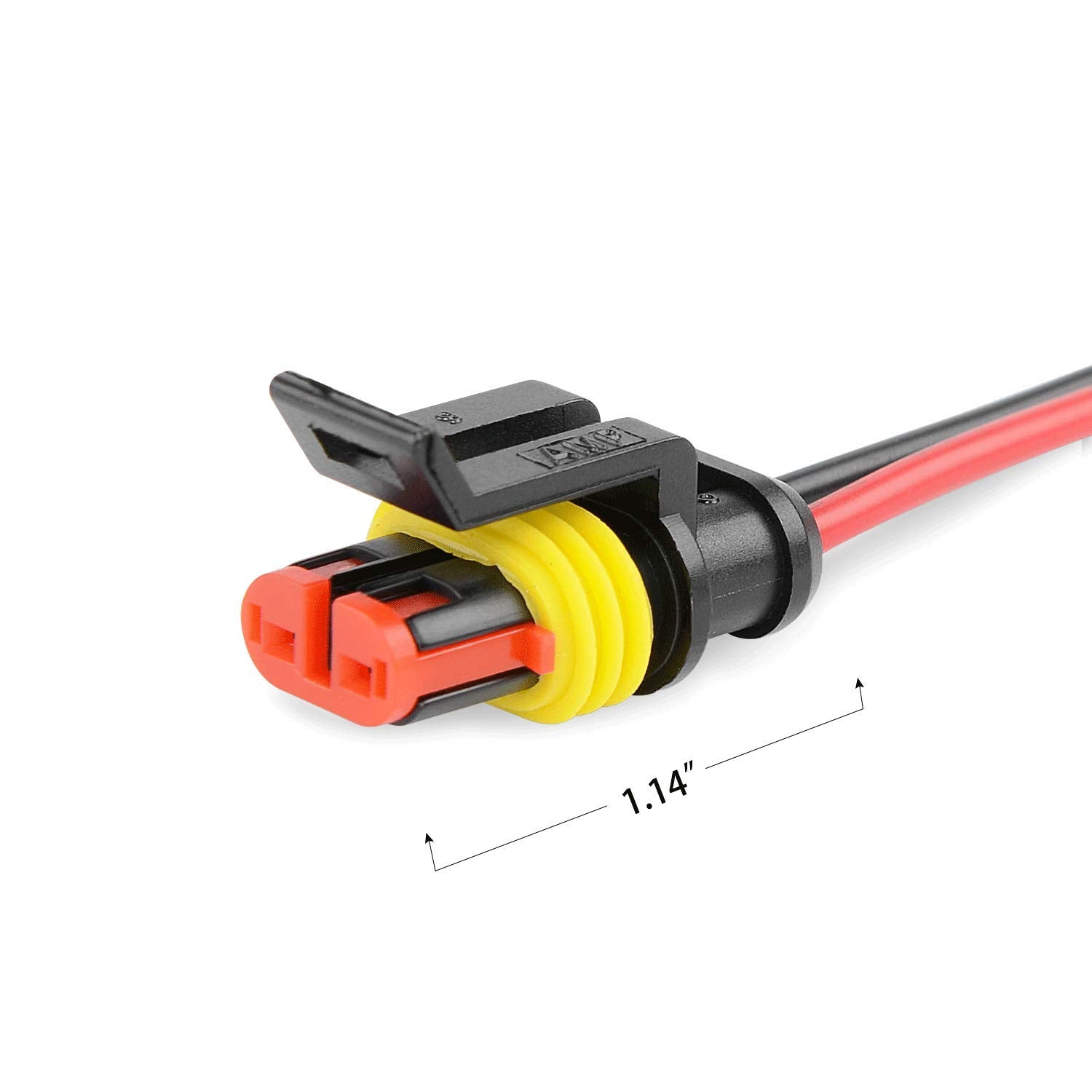 50020R 2Pin Way 16AWG Waterproof Wire 1.5mm Series Terminal Connector-10 Pack,2 Years Warranty