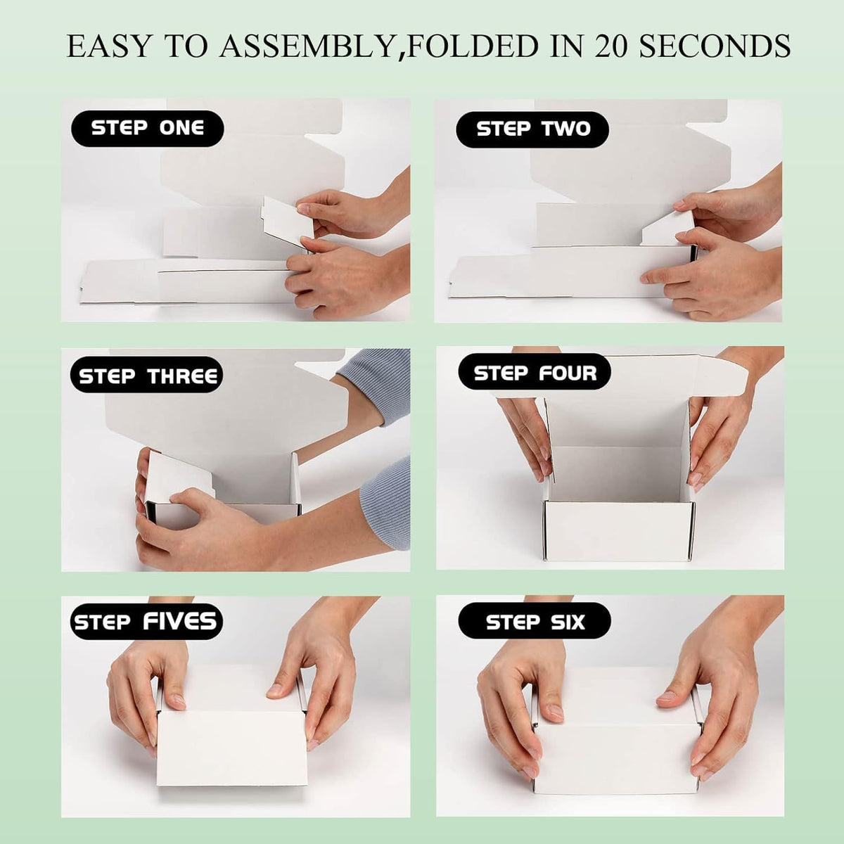 Small Shipping Boxes 9x6x3 Inch (25 Pack) - Sturdy White Corrugated Cardboard Boxes for Small Business, Ecommerce