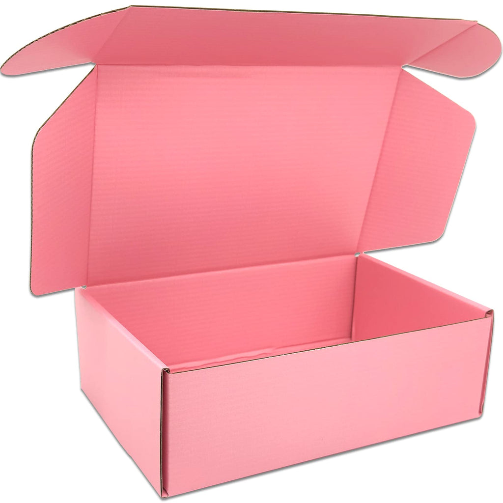 9x6x3 Shipping Boxes Set of 25, Pink Mailer Corrugated Cardboard Box