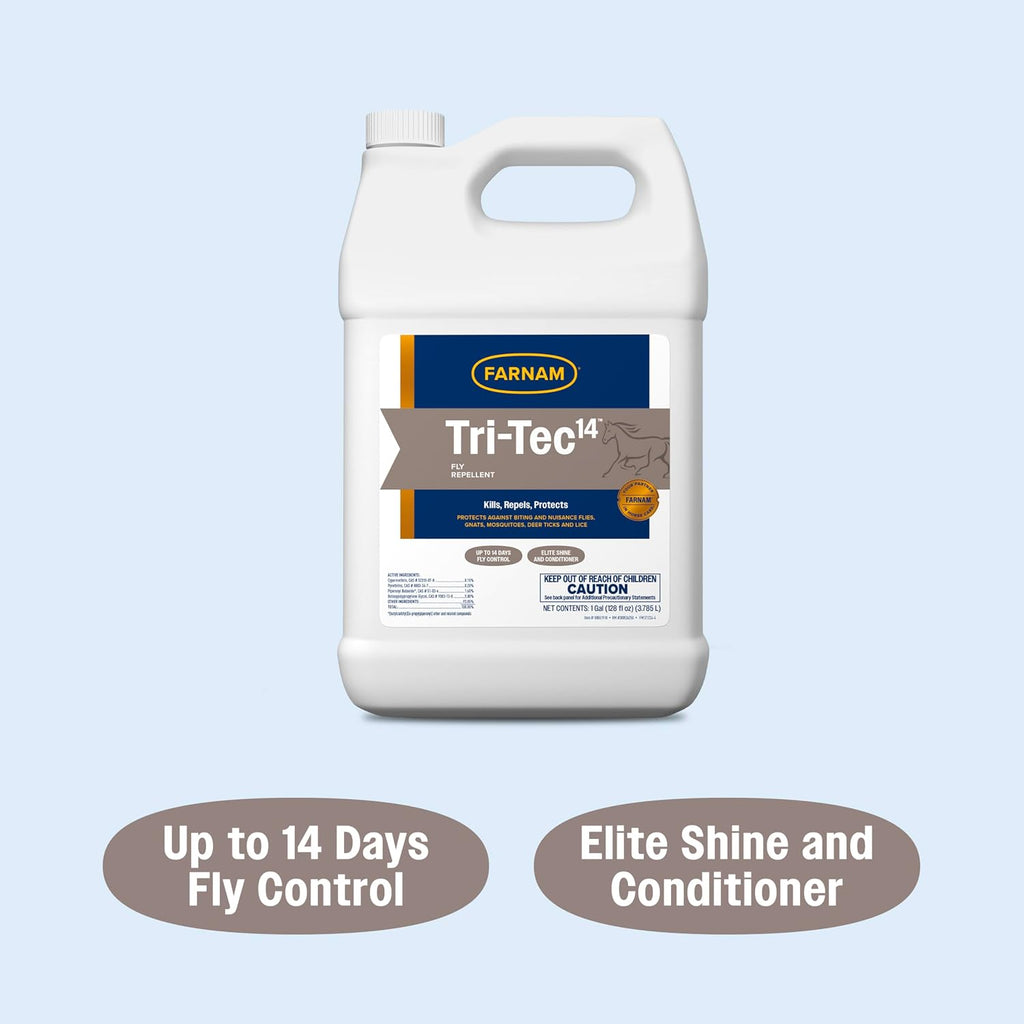 Tri-Tec 14 Fly Spray for Horses, Protects for Up to 14 Days, 128 oz