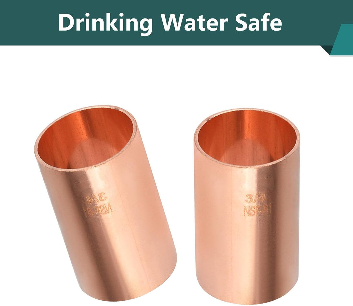 30-Pack Niikappu 3/4" C X 3/4" C Copper Coupling without Stop(COPPER033-30)