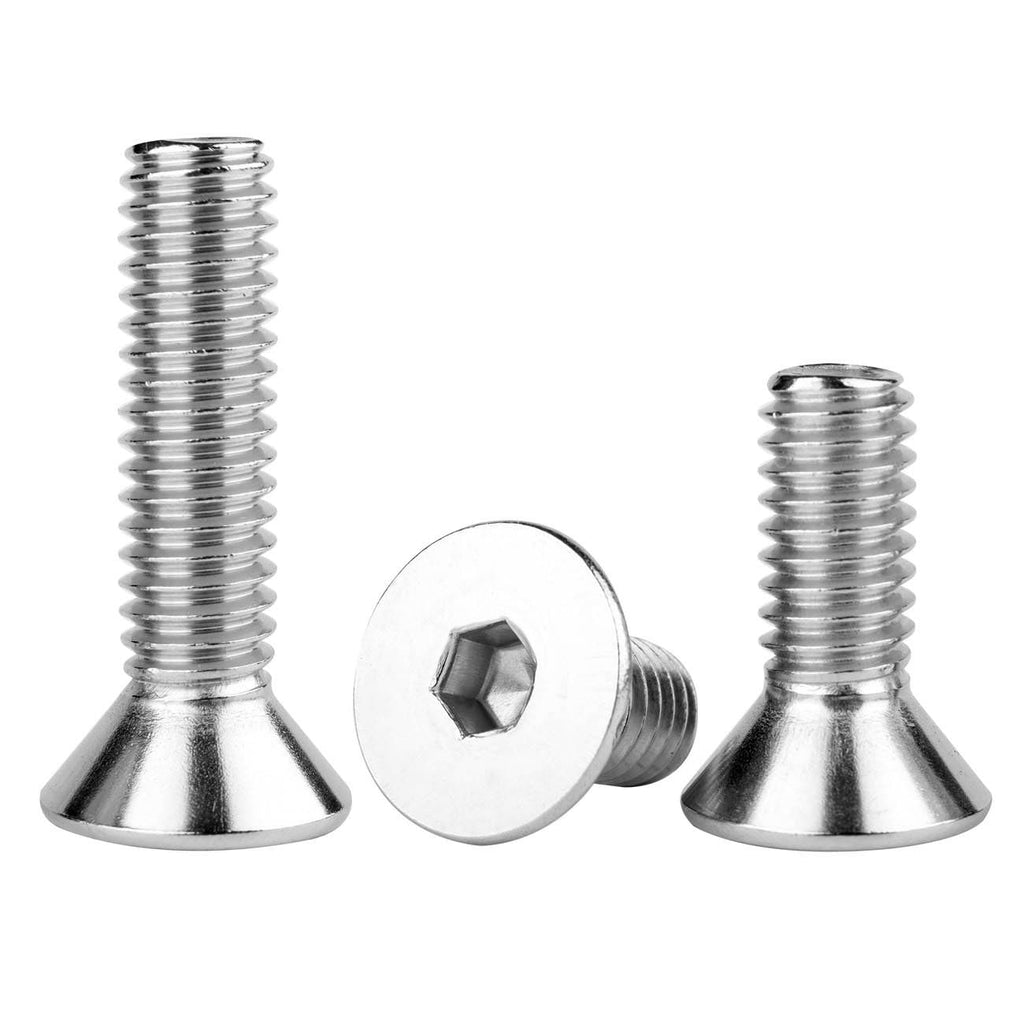 #6-32 x 3/4" Flat Head Socket Cap Screws Countersunk Bolts 304 Stainless Steel, Fully Thread, 50 PCS