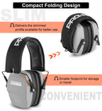 016 NRR 26dB Shooting Ear Protection, Slim Passive Earmuffs