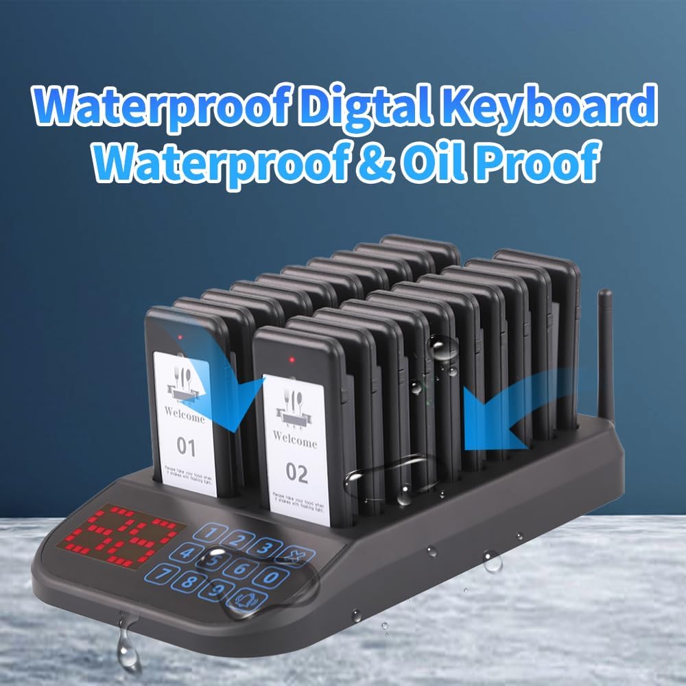 Restaurant Pager System, 20 Beepers, Wireless Calling System
