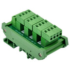 Slim DIN Rail Mount 10A/300V Pluggable Screw Terminal Block Distribution Module (5x4 Position)