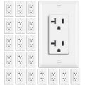 BESTTEN 20 Pack 20 Amp Decorator Receptacle, Electrical Wall Outlet