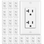 BESTTEN 20 Pack 20 Amp Decorator Receptacle, Electrical Wall Outlet