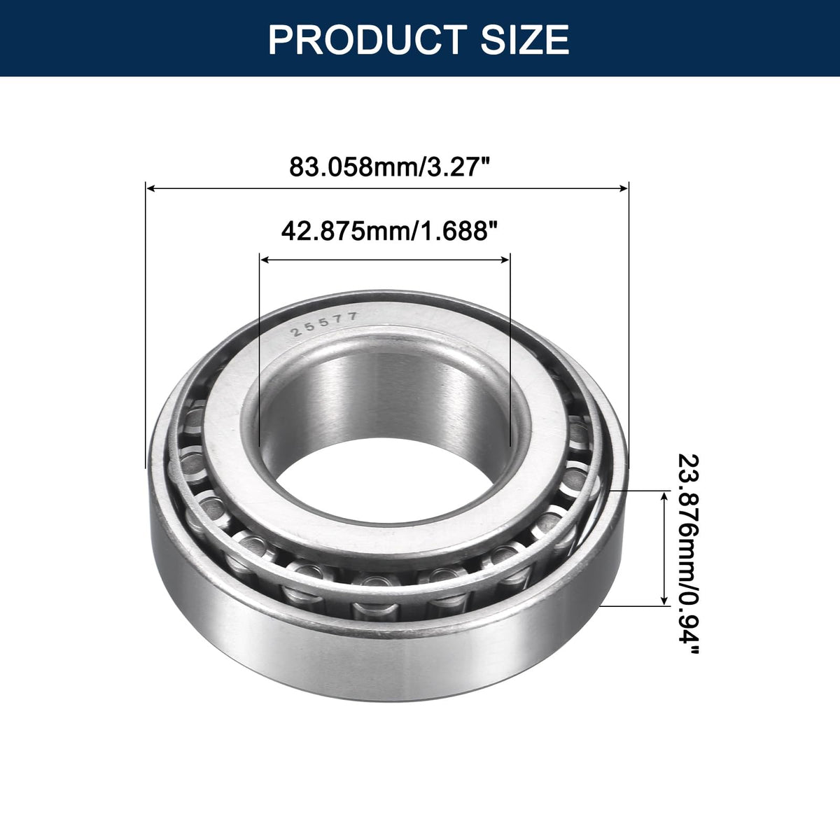 HIPicco 25577/22 Tapered Roller Bearing Cone and Cup Set
