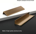 4 Pack 5" Cabinet Pulls Champagne Bronze Finger Pulls for Cabinets