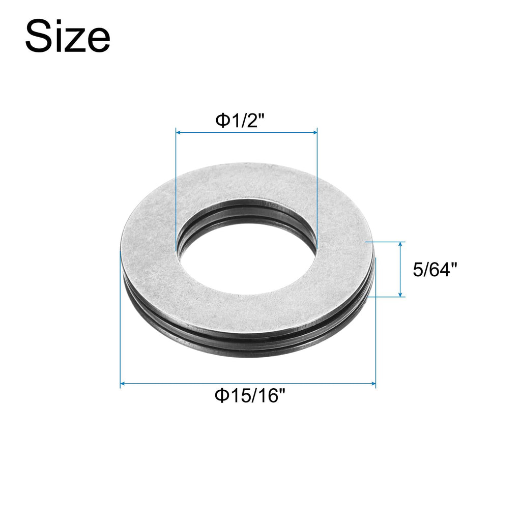 uxcell 8Sets TC815+2TRA Thrust Needle Roller Bearing 1/2 x 15/16 x 5/64