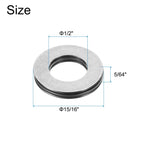 uxcell 8Sets TC815+2TRA Thrust Needle Roller Bearing 1/2 x 15/16 x 5/64