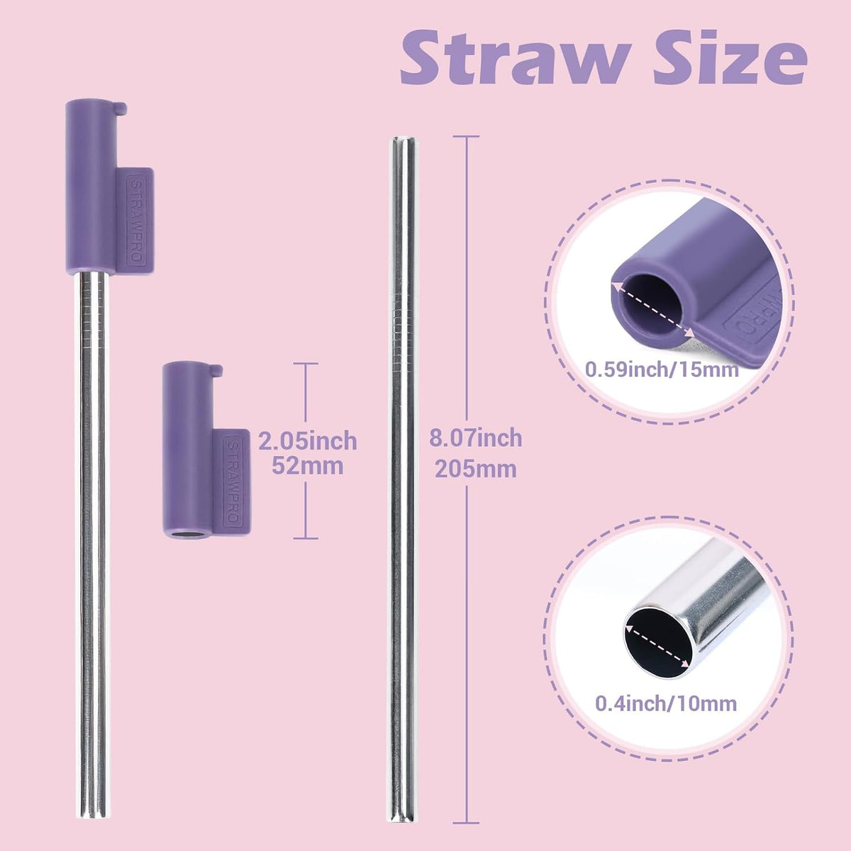 Straw Kit fit Brumate Era 40 oz (2 Replacement Straws & 2 Gaskets)