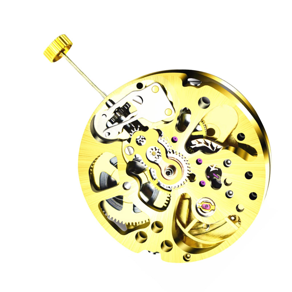 27mm 17 Jewels 3 Hands Skeleton Automatic Watch Movement Replacement