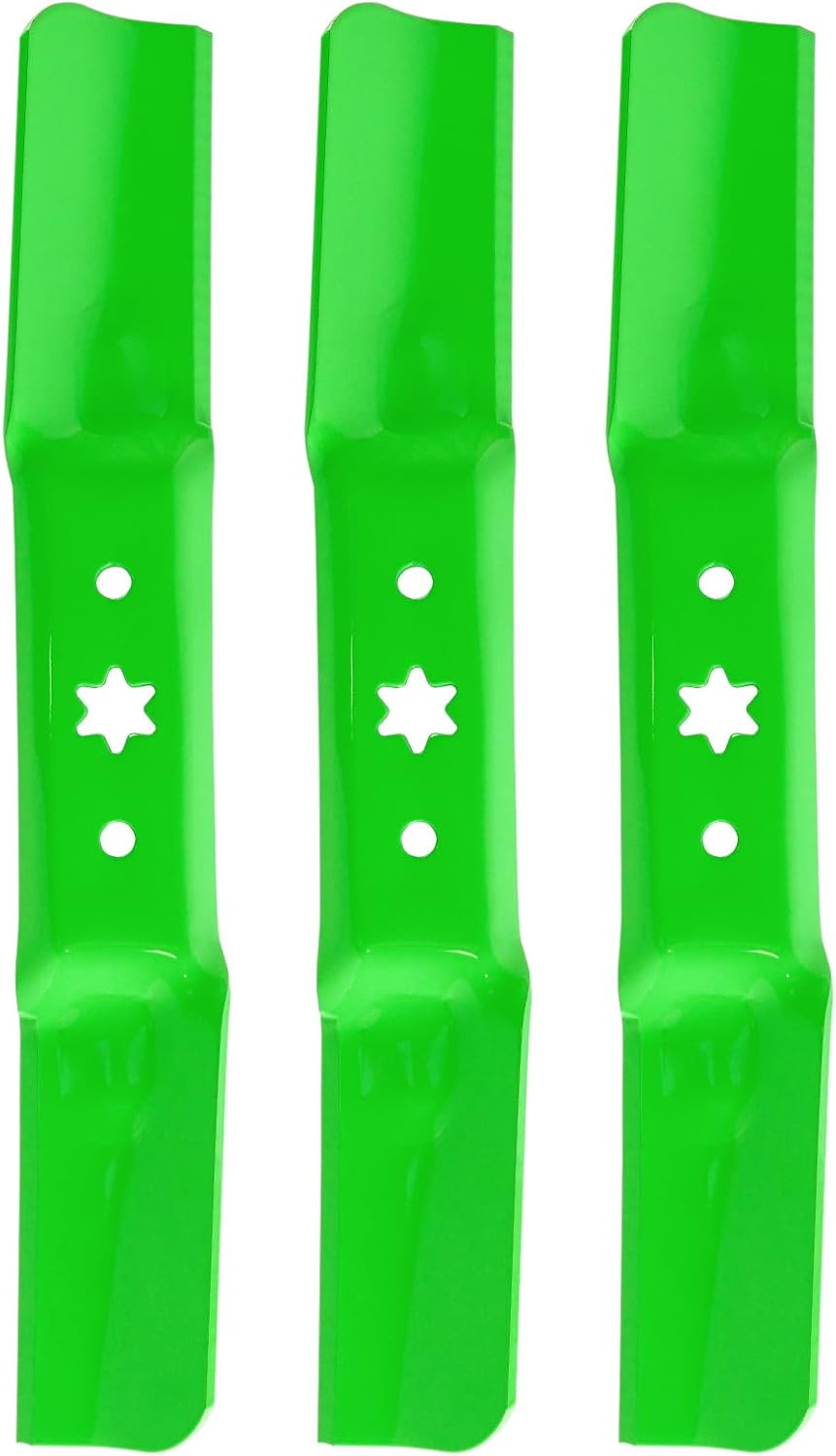 50 Inch Deck High-Lift Mower Blades Fits Cub Cadet ZT1 ZT2 XT1 XT2 LT50 GT50 RZT Troy-Bilt Super Bronco Mustang XP 50 Mower Replaces OEM 742-05052A 942-05052A with 6 Point Star 3 Pack
