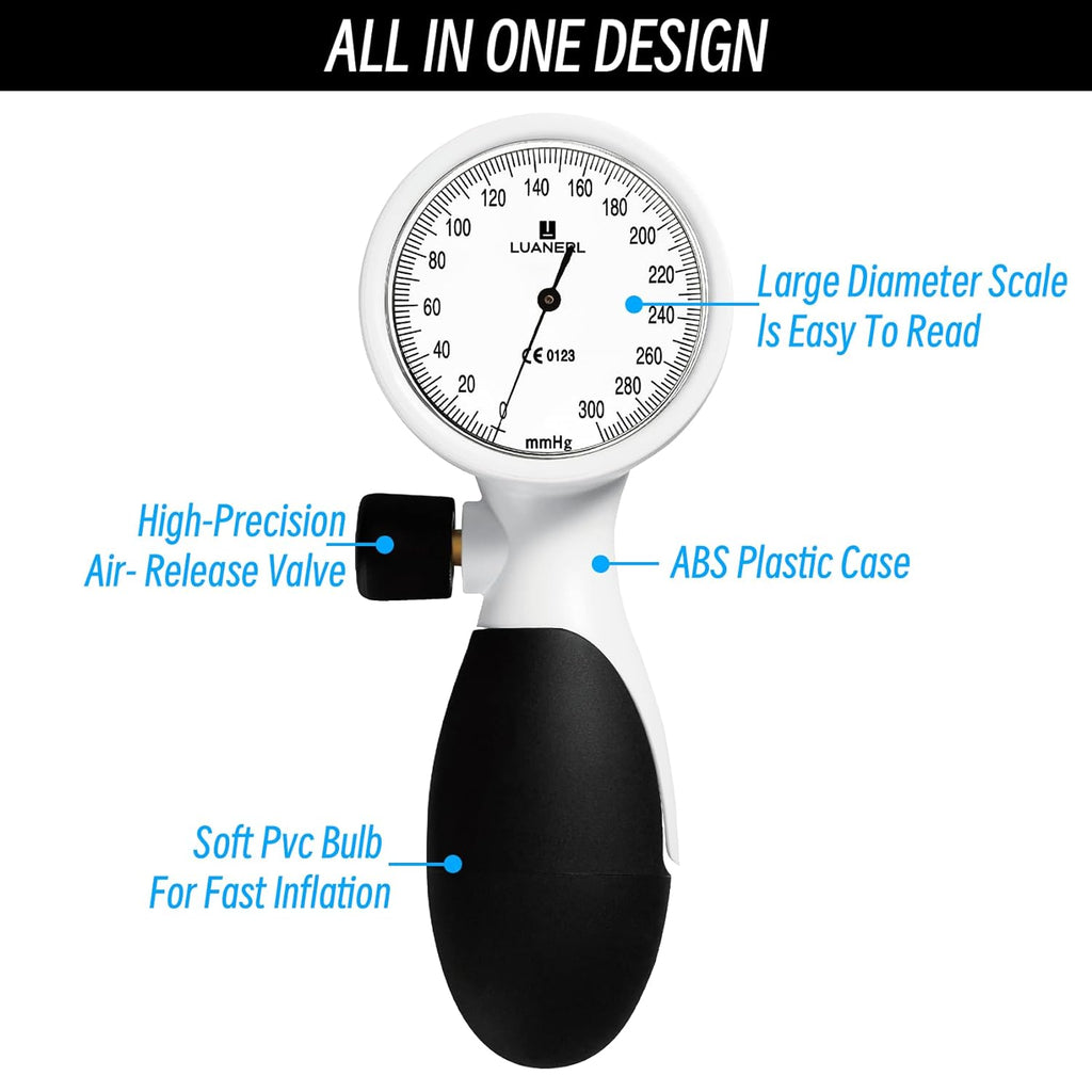 Manual Blood Pressure Cuff Adult 9”-21” Inches (22-53CM) (Large/XL)- Aneroid Sphygmomanometer -Extra Large with