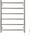 6 Bar Towel Warmer for Bathroom, Wall Mounted Heated Towel Rack, Nickel | Built-in 2/4H Timer, IPX4 Waterproof