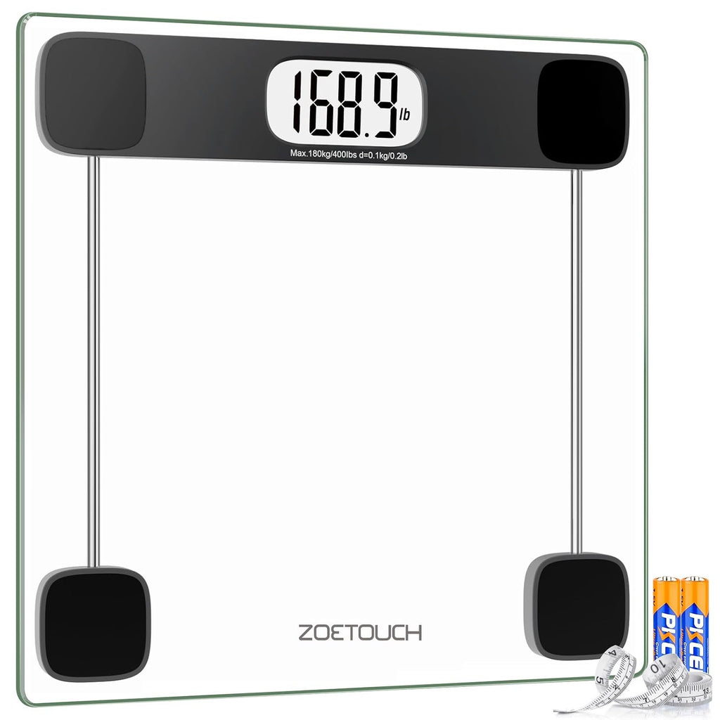 Scale for Body Weight, Accurate Bathroom Scales, Digital Weighing Machine for People, 400lb Capacity, LCD Display