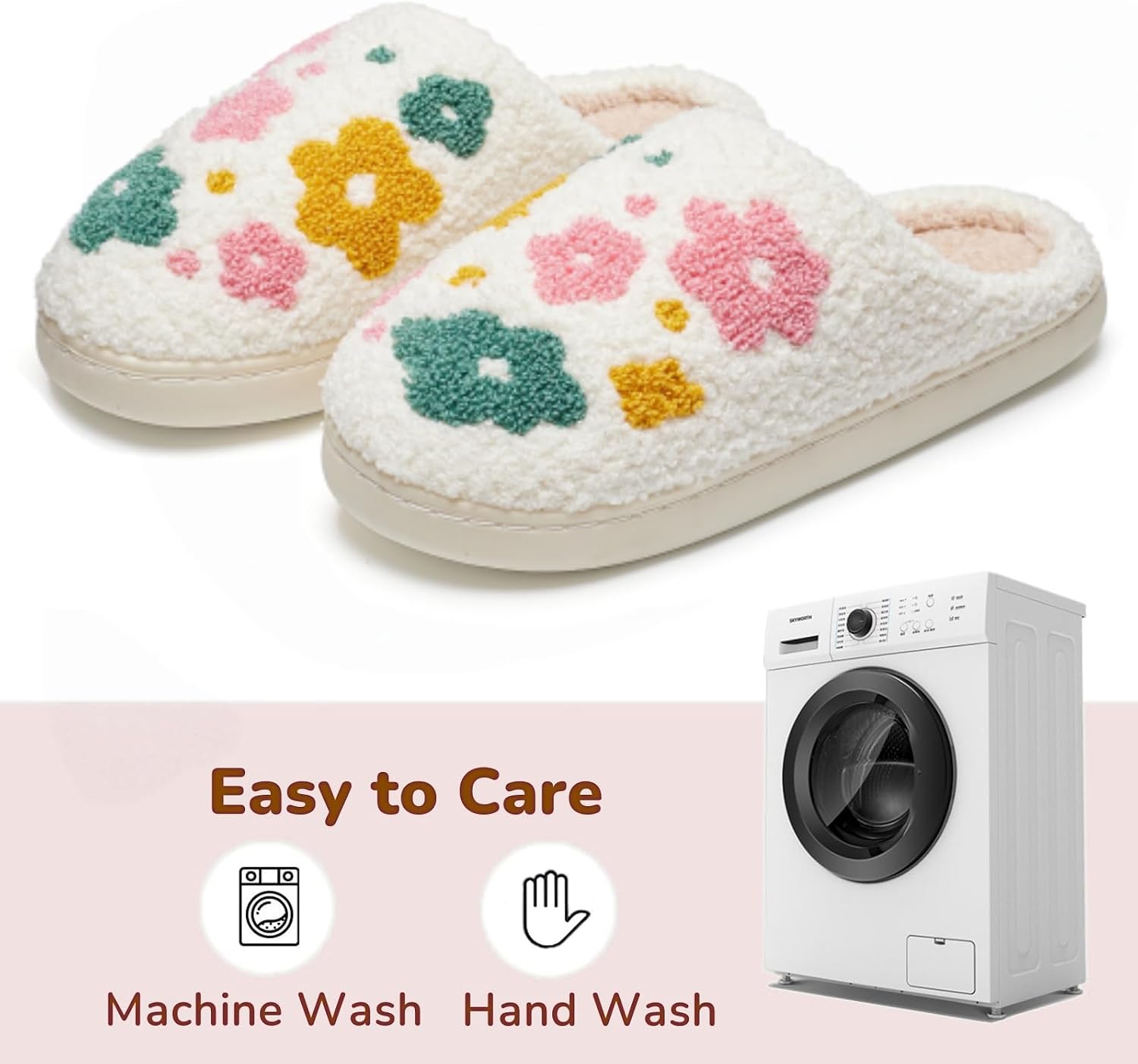 Cute House Slippers for Women Men Warm Cozy House Shoes Fuzzy Home Slippers with Memory Foam Indoor and Outdoor