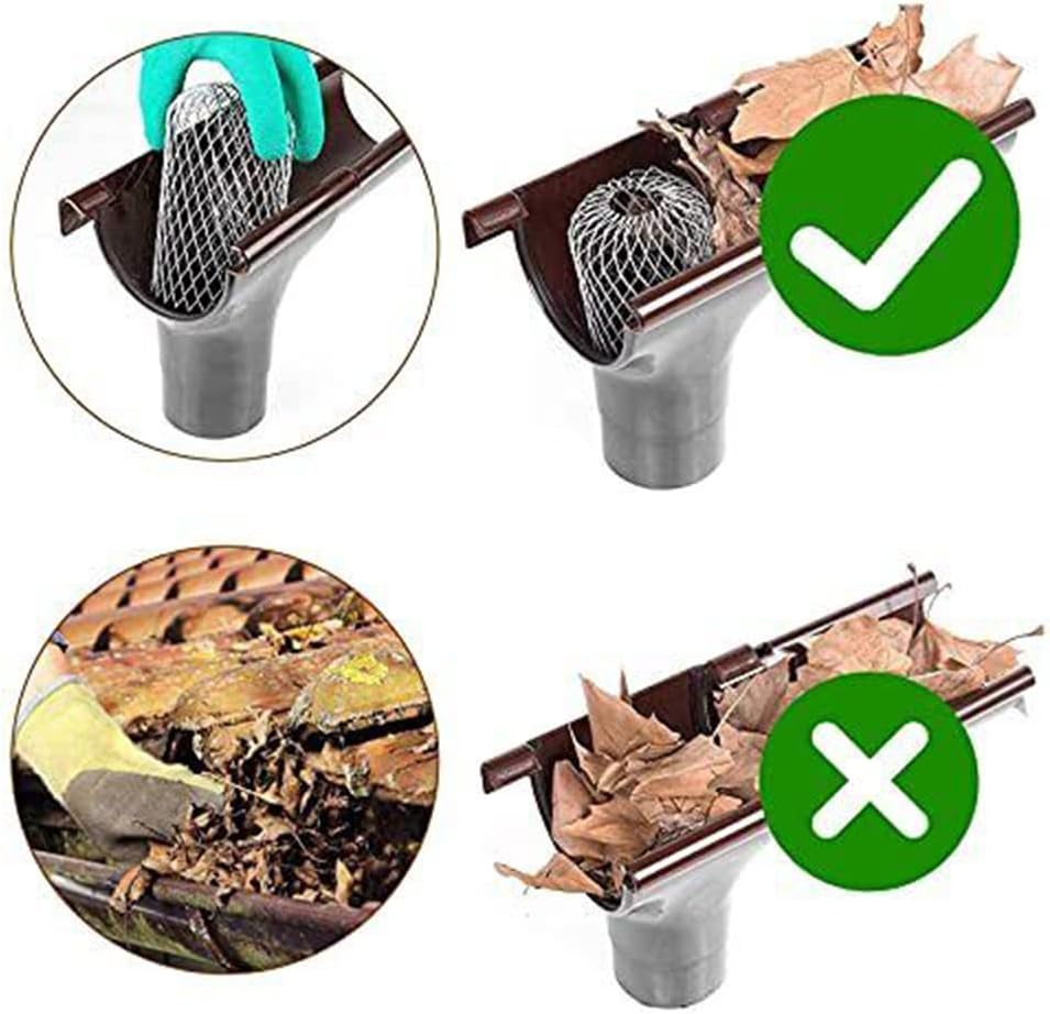 10 Pack Gutter Downspout Guards Screen 3.5 Inch Filter Leaf Strainer