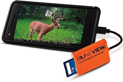 SD Card Reader for Android - Type C USB Trail Camera Viewer by BoneView - Backup Play Save and Share Deer Hunting