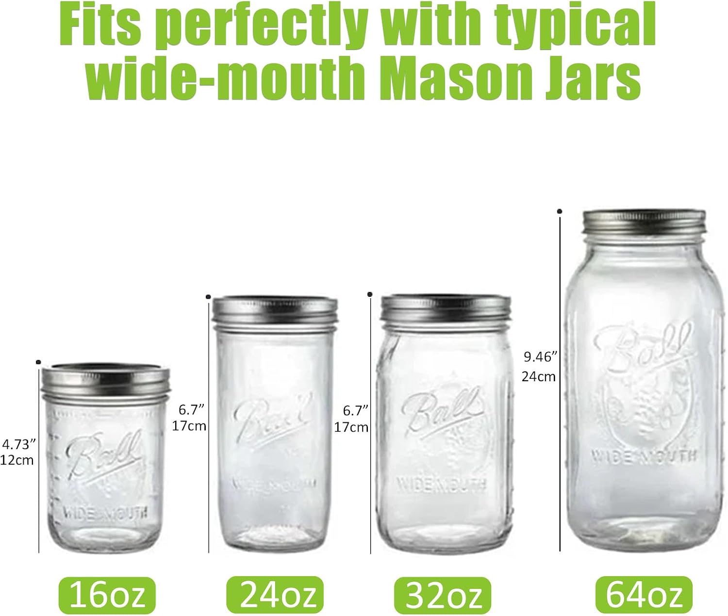 10-Pack Glass Fermentation Weights with Easy Grip Handle and Unique Texture Design for Large Wide Mouth Mason Jars
