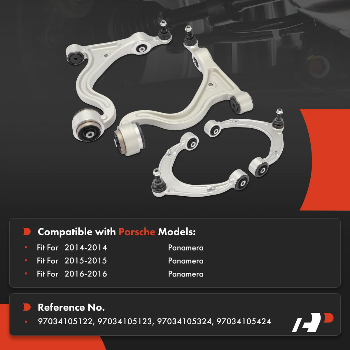 A-Premium Front Upper Lower Control Arm Kit, with Ball Joint & Bushing