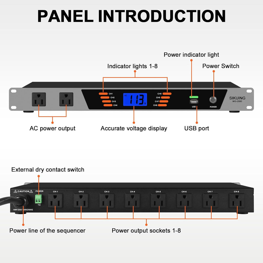 10-Outlet Rackmount Power Conditioner & Sequencer