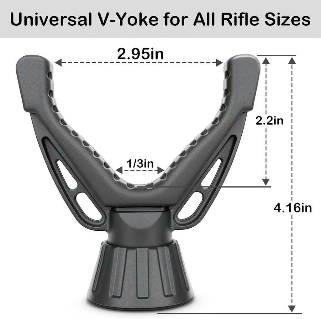 360° Rotating V Yoke Shooting Rest for Rifle Compatible with Shooting Stick Hunting Tripod, Gun Tripod and Monopod