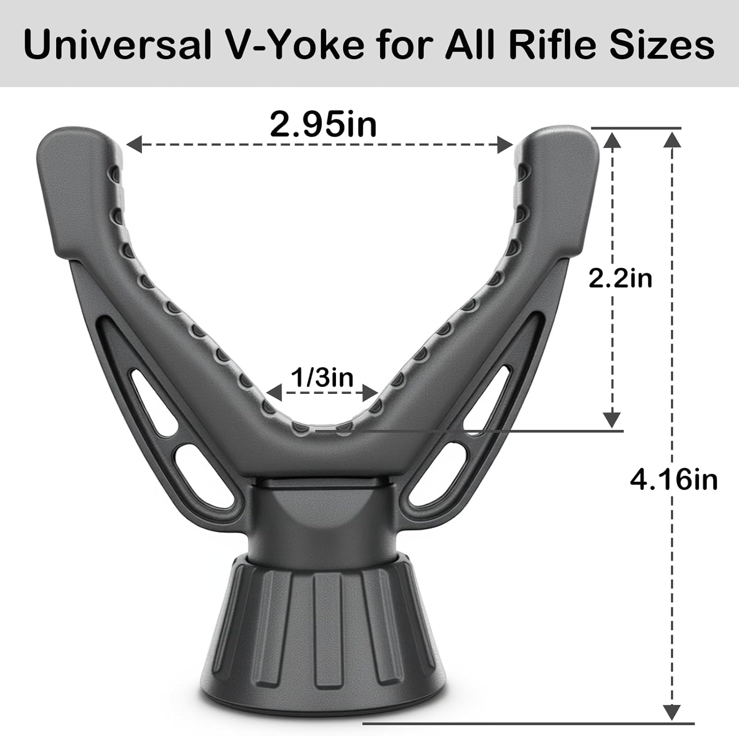360° Rotating V Yoke Shooting Rest for Rifle Compatible with Shooting Stick Hunting Tripod, Gun Tripod and Monopod