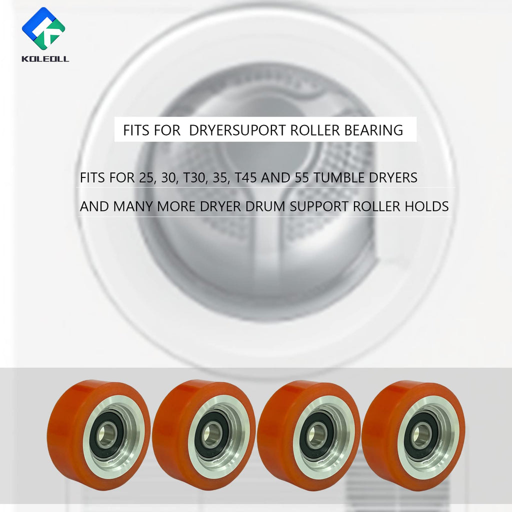KOLEOLL 2 Pack 70298701P 70298701 70568201 Dryer Drum Support Roller Bearing Compatible With HUEBSCH Speed Queen IPSO