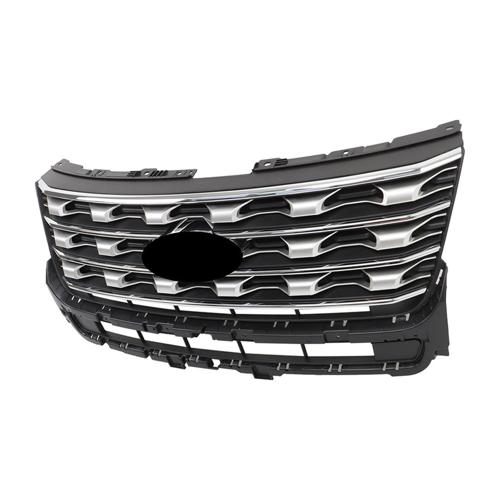 SEBLAFF Silver Coated Front Bumper Grille Upper Grill Replacement for 2016 2017 Explorer FB5Z8200AC