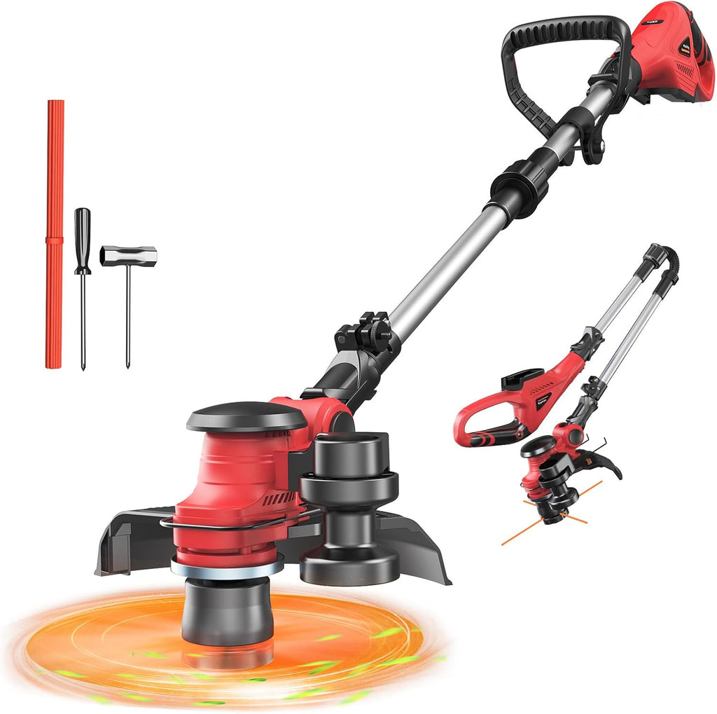 Cordless String Trimmer Compatible with Milwaukee 18V (Tool Only), MtiolHig 3 in 1 Weed Eater with Brushless Motor &
