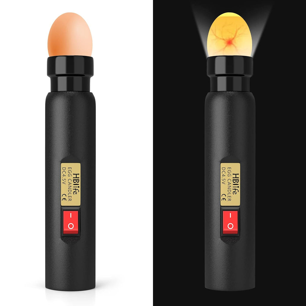 Wired LED Egg Candler, Bright Cool Light Egg Candler Tester for Monitoring Egg Development with 2 Soft Rubber