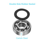 22pcs 608 2RS Ball Bearings - 608-RS Bearing Steel Double Rubber Sealed Miniature Deep Groove Ball Bearings (8mm x 22mm x 7mm)