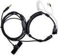 Throat Mic Acoustic Tube with Finger PTT, 3.5mm Jack | Compatible with all 3.5mm jack enabled devices, such as cell