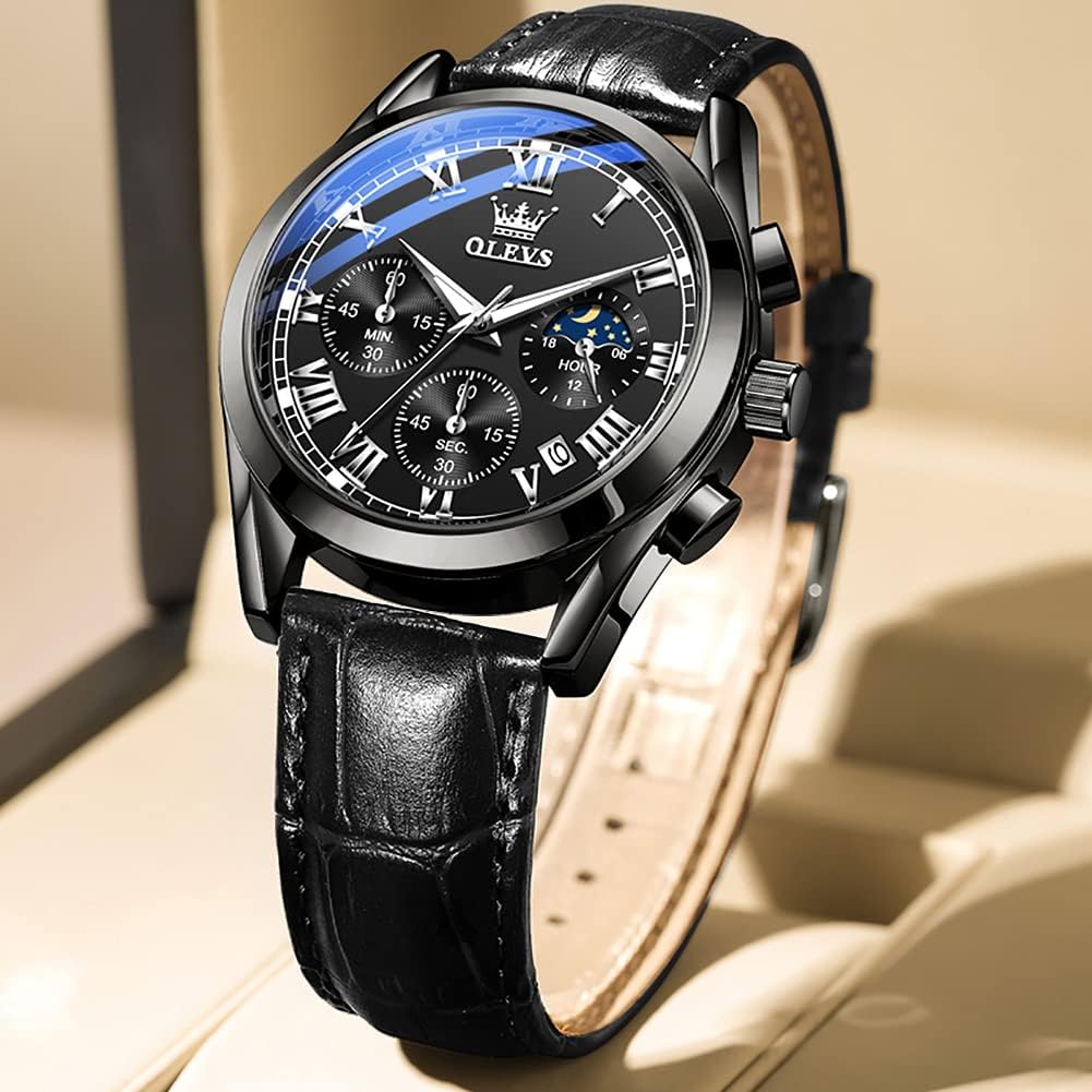Mens Watches Stylish Chronograph Waterproof Luminous Silicon Strap Multifunction Watches for Men Business Men Wrist