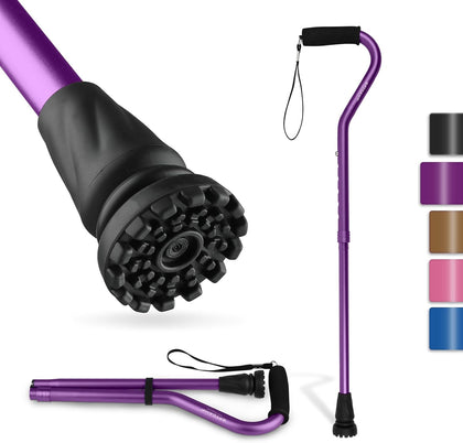 Walking Cane and Walking Stick for Men Women,Lightweight Folding Canes with Offset Soft Cushioned Handle,Adjustable &
