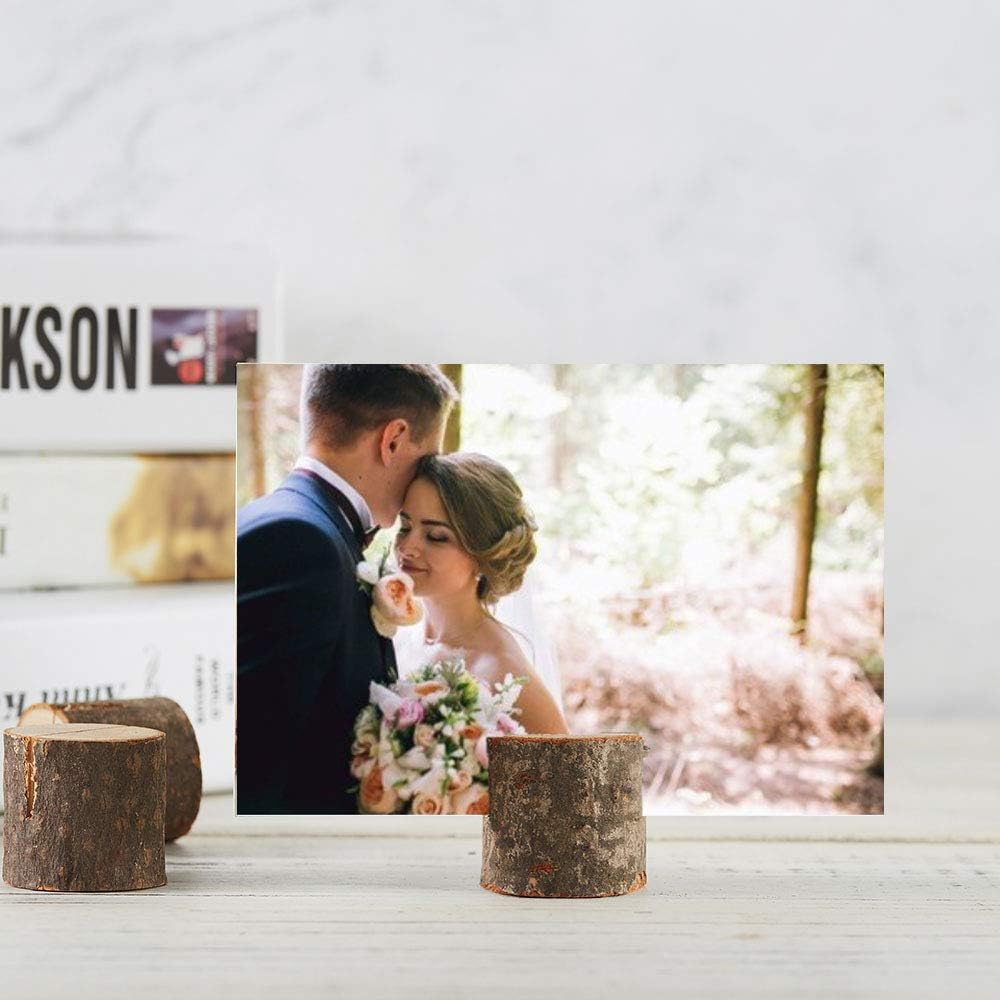 15Pcs Wood Place Card Holders & 26Pcs Place Cards, Table Number Holders, Rustic Party Decor, Wooden Sign holder