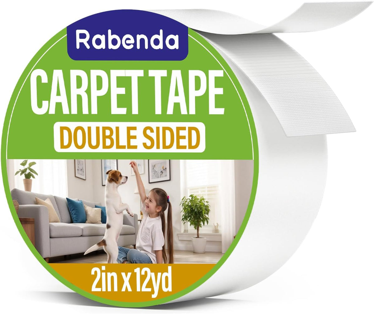Double Sided Carpet Tape, Removable Rug Tape for Hardwood Floors