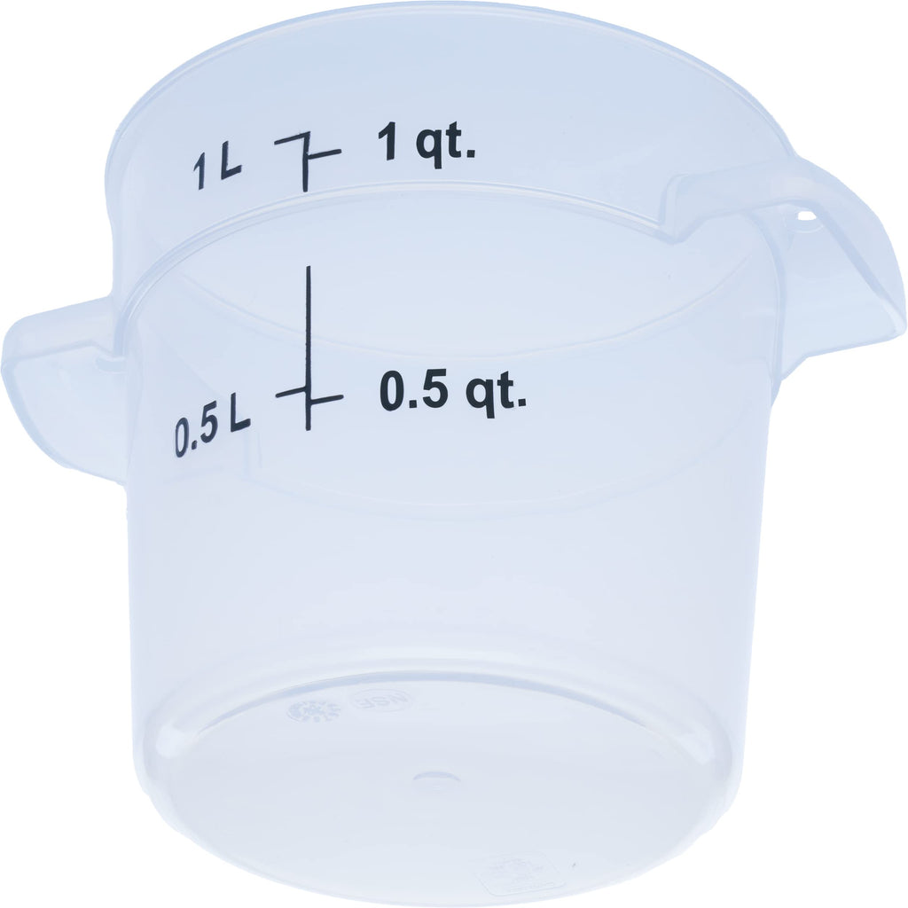 Storplus Round Food Storage Container with Stackable Design for Catering, Buffets, Restaurants, Polypropylene (Pp), 1