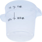 Storplus Round Food Storage Container with Stackable Design for Catering, Buffets, Restaurants, Polypropylene (Pp), 1