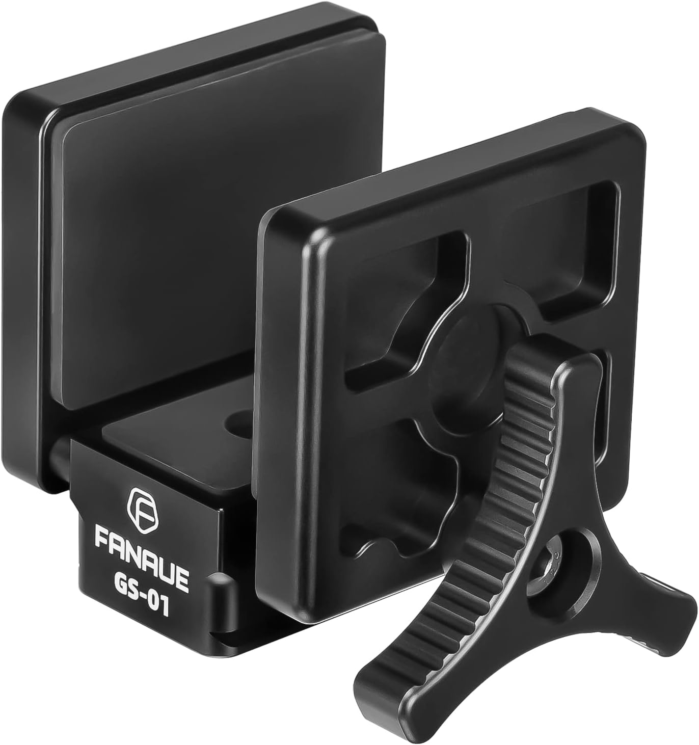 GS-01Arca Swiss Rifle Saddle Mount, Hunting Tripod Clamp with Quick Release Plate, Shooting Tripod Rest, Enhanced